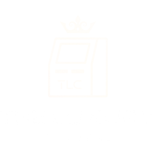 An ATM machine business logo that belongs to The Luxury Capital, front side.